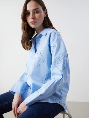 Lc Waikiki Yeni Sezon Ajurlu Oversize Kadın Gömlek