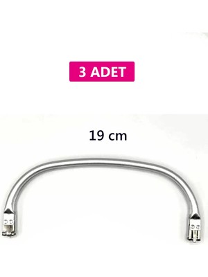 Marsilyan Gizli Metal Mango Çanta Bursu – 3 Adet - 19 cm - Metal Çanta Aparatı Çanta Aksesuarı