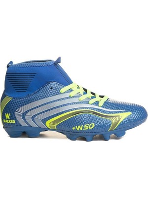 Walked Çoraplı Krampon Futbol Ayakkabısı Mavi Renk Yetişkin Erkek Kullanıcı İçin Tasarlanmış