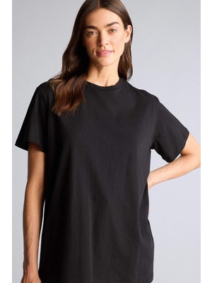 DeFacto Regular Fit Bisiklet Yaka Kısa Kollu Tunik F9798AX26SP