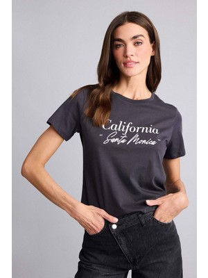 DeFacto Regular Fit Bisiklet Yaka Penye Kısa Kollu Tişört H1408AX26SM