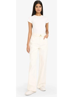 DeFacto Straight Wide Normal Bel Jean Kar Yıkamalı Pantolon G4929AX26SM