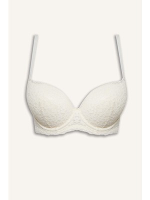 DeFacto Dantel Kaplı Yarım Dolgulu Balenli Tişört Bra H0512AX26SP