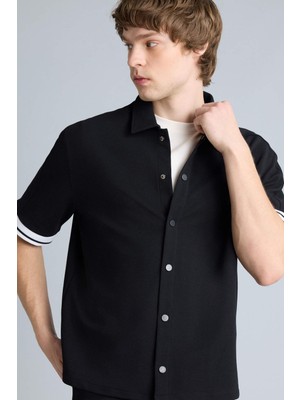 DeFacto Esnek Kumaş Boxy Fit Gömlek H1442AX26SP