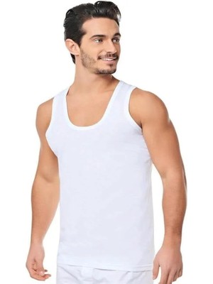 Sehererkek Beyaz Askılı Ribana Spor Atlet-Beyaz-2xl