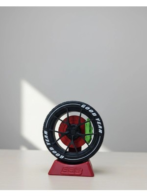 Eco Lounge Araba Tutkunlarına Özel Jant Tasarımlı Ofis Masa Dekoru