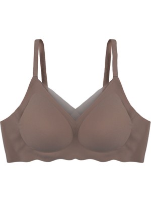 Koza İç Giyim Balensiz Lazer Dilim Detaylı Dekolte Çapraz Tüllü Dikişsiz Sütyen