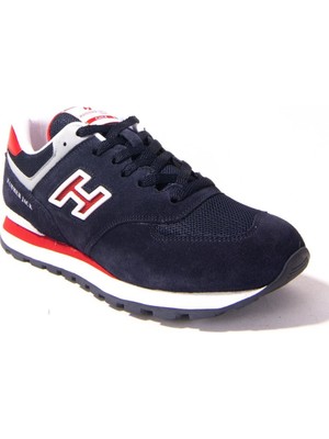 Hammer Jack Chile Hakiki Deri Lacivert-Kırmızı Erkek Spor Ayakkabı