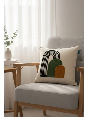 Rolivs Verdek Modern Geometrik Punch Kırlent 47x47 cm - NK2611