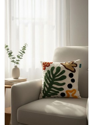 Rolivs Amazonite Tropikal Yaprak Punch Kırlent 47x47 cm - NK1100