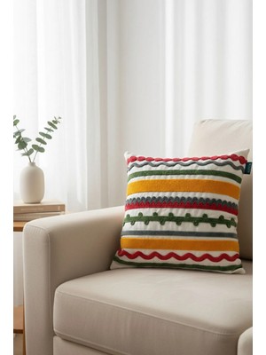 Rolivs Sirius Çizgili Çok Desenli Kırlent 47x47cm - NK 2360