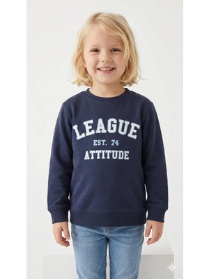 Queen Kids  Erkek Çocuk Likralı Sweat Lacivert