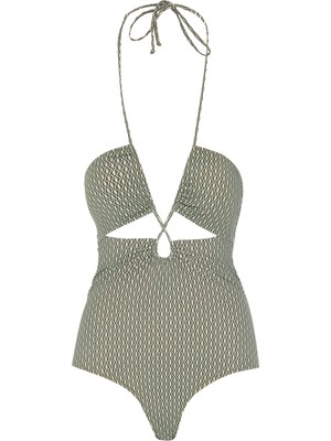 Aquella Halter Yaka Desenli Mayo