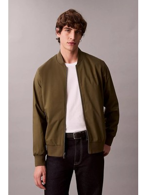 Calvin Klein Erkek Ls Matte Bomber Ceket - Haki