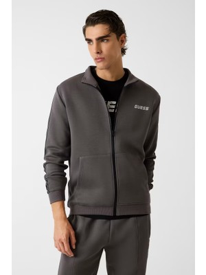 Guess Erkek Mickey Aktif Sweatshirt - Koyu Gri