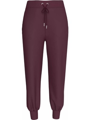 Calvin Klein Kadın Archive Logo French Terry Slim Eşofman Altı - Mürdüm