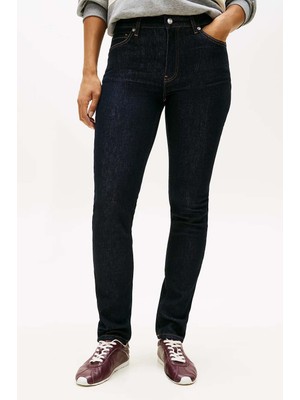 Tommy Hilfiger Kadın Liosel Karışımlı Slim Fit Jean Pantolon - Koyu Lacivert