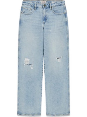 Guess Kadın Regular Fit Vintage Jean - Açık Mavi