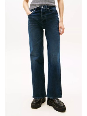 Tommy Hilfiger Kadın Layla Yüksek Bel Slim Straight Jean Pantolon - Koyu Mavi
