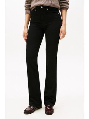 Tommy Hilfiger Kadın Denim Black Bootcut Jean Pantolon - Siyah