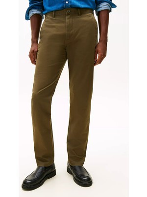 Tommy Hilfiger Erkek Regular Fit Twill Chino Pantolon - Haki