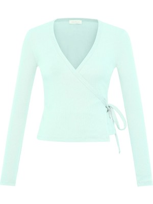 Aquella Kruvaze Kaşkorse Mint Yeşili Hırka