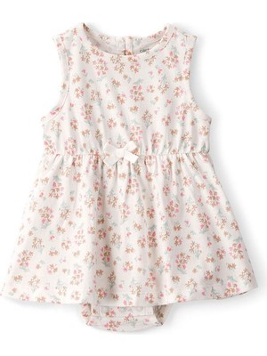 Carter's Kız Bebek Çiçekli Zıbın Elbise Krem 1U565110