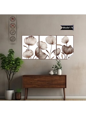 Akıllı Kağıt Statik Tutunma Özellikli Tablo - Poster Çiçek (Model- 74)