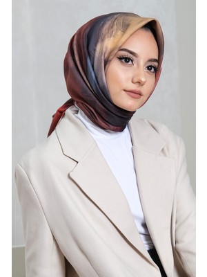 Afvente Abstrakt Desenli Kırmızı Pamuk Eşarp