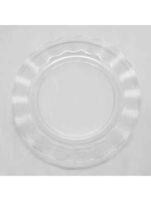 Marsilyan Şeffaf Lüks Plastik Mika Yuvarlak Tabak 22 cm 6 Adet