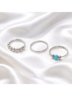 Takıparkxs 925 Ayar Gümüş Halka Hızma 3’lü Set Unisex – Tragus Küpe, Burun Küpesi, Fake Hızma, Delikli Deliksiz Piercing, Minimal Gümüş Kıkırdak Küpe, Kadın Erkek Uyumlu