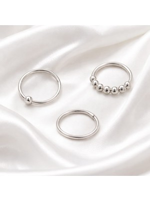 Takıparkxs 925 Ayar Gümüş Halka Hızma 3’lü Set Unisex – Tragus Küpe, Burun Küpesi, Fake Hızma, Delikli Deliksiz Piercing, Minimal Gümüş Kıkırdak Küpe, Kadın Erkek Uyumlu