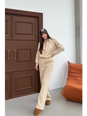 Mezka  Kadın Şardonlu Üç Iplik Kışlık Eşofman Takımı