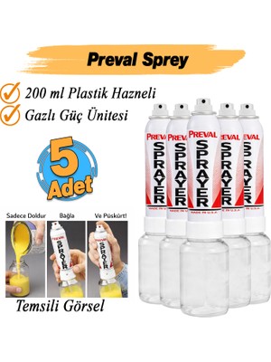 Badem10 (5 Adet) Preval Sprey 55 gr Hazır Sıkıştırılmış Hava Boya Hazneli Taşınabilir Mini Boya Tabancası