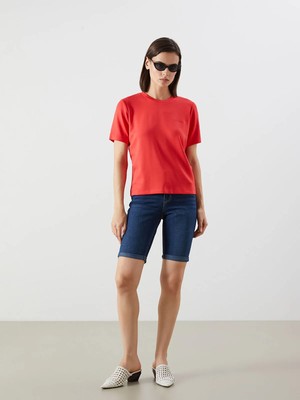 Lc Waikiki Yeni Sezon Dar Fit Kadın Jean Şort