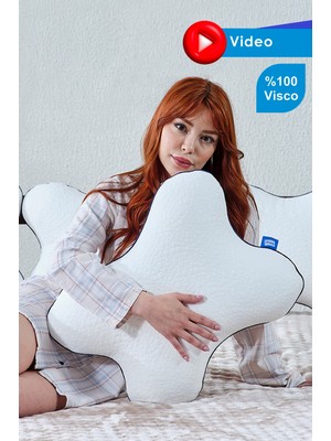 Bera Yatak Dreambox Yüz Üstü Yatış Visco Yastık Sarılma Yastığı Horlama Yastığı Yan Yatış Yastığı Kelebek Yastık 50x45x12Cm