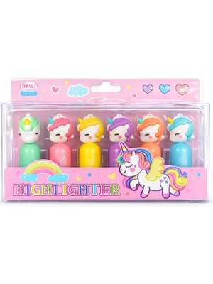 Unicorn 6 Renk Highlighter Kalem Kutulu