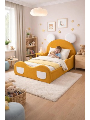 Puf Bebe 90X200 Mdf Arabalı Çocuk Yatağı (Yatak Dahildir)