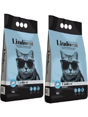 LindoCat Lindo Cat 10 lt x 2 Topaklaşan Sabunlu Kedi Kumu İnce Taneli Temizlik ve Koku Kontrolü