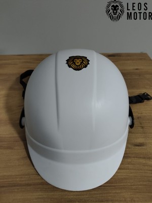 Leos Motor Jokey Kask Camsız & Bisiklet Kaskı Camlı Beyaz & Yerli Üretim & Camsız Model (Ultra Dayanıklı)