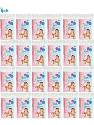 İpek 1440 Adet Bebek Temizleme Pamuğu 24 Paket Hassas Ciltler İçin Uygun Yumuşaklık