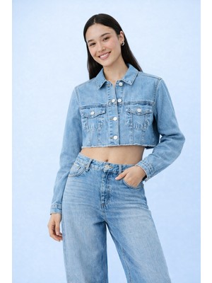 Hakke Cropped Denim Ceket