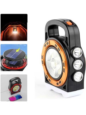 Marsilyan Dış Mekan Solar Şarj Işığı Çok Fonksiyonlu Projektör Hazine Güçlü Işık El Feneri P-667