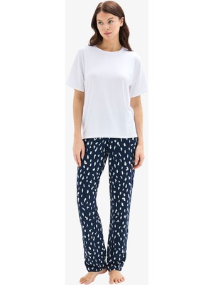 Blackspade Kadın Pijama Takımı 52077 - Beyaz
