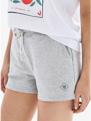 Blackspade Kadın Şort 60635 - Gri Melanj