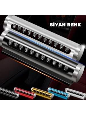 Cocoloco Home Metal Kasa Numara Çevirmeli Ayarlı Araç İçi Telefon Numaratör Park Numarası Parkmatik 1 Adet Gri