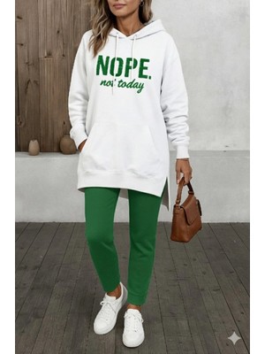 MiraLive Miray- Kadın Uzun Kollu Kapşonlu Bağcıklı Viskon Iki Iplik Sweat