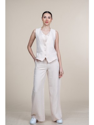 MissVina Premium Yelekli Takım 1194