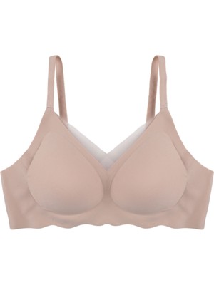 Koza İç Giyim Balensiz Lazer Dilim Detaylı Dekolte Çapraz Tüllü Dikişsiz Sütyen