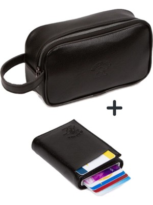 Newish Polo Erkek Portföy Traşlık El Çantası Rfıd Korunmalı Mekanizmalı Cüzdan ve Kartlık NEWPOLO277